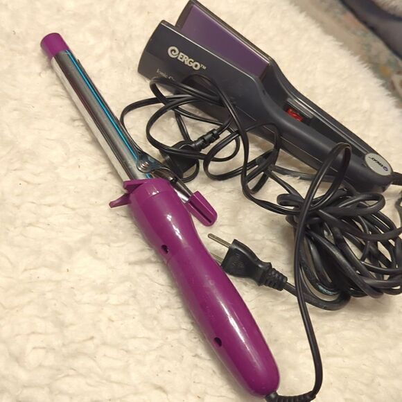 ERGO ProSleeker 2” Tourmaline Ceramic Hair Straightener Iron,Conair CB600 iron - Picture 8 of 10